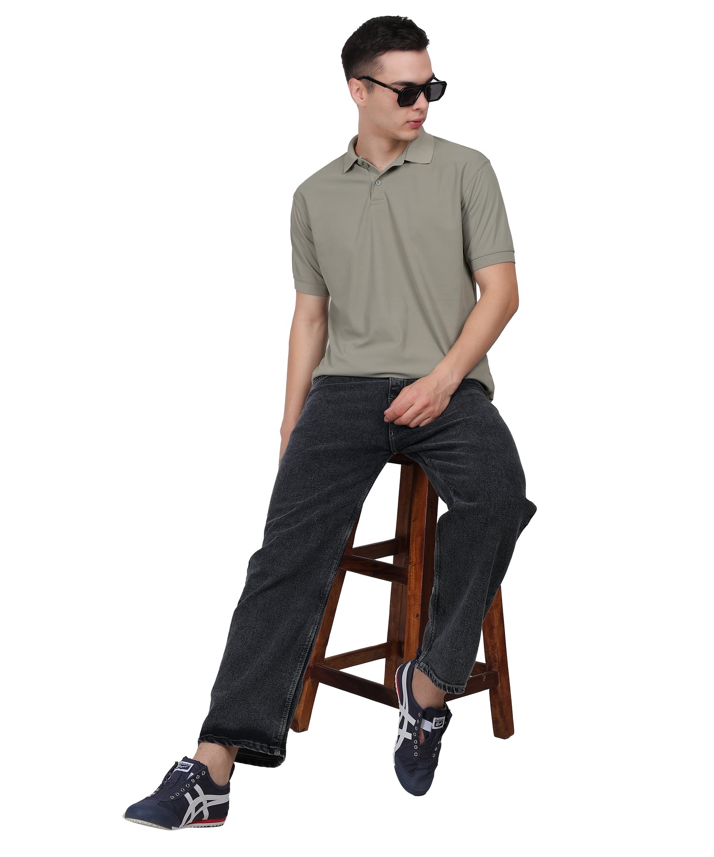 Slim Fit Polo T-Shirt with Double Cool Techno Fit Fabric